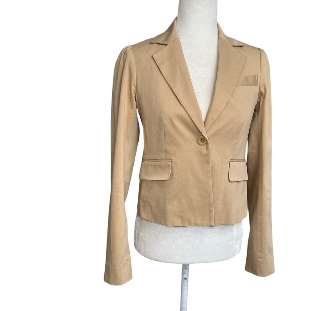 LAUNDRY by Shelli Segal Tan Single Button Blazer Women's Size 2